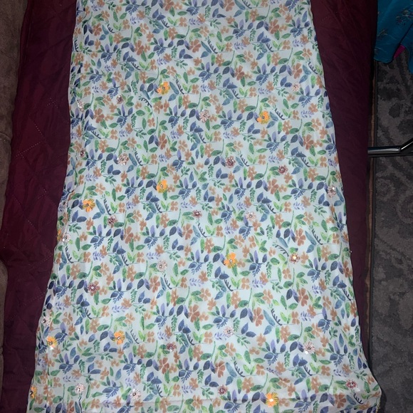 Anthropology Multicolor Floral Embellished Women's Skirt - Picture 4 of 9